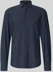Jake*s slim fit zakelijk hemd met kentkraag