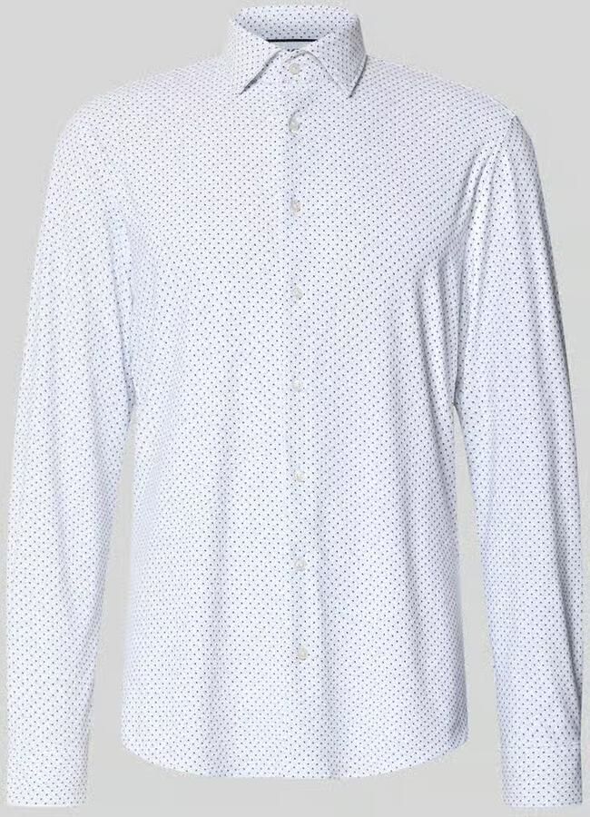 Jake*s slim fit zakelijk hemd met kentkraag
