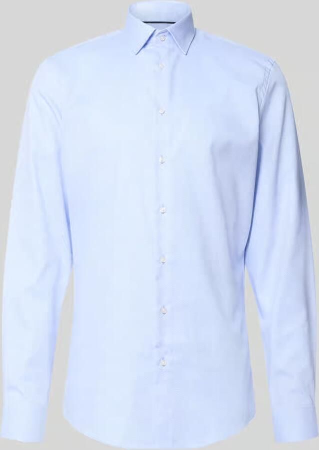 Jake*s slim fit zakelijk hemd met kentkraag - Foto 2