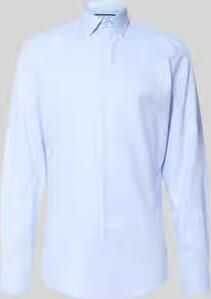 Jake*s slim fit zakelijk hemd met kentkraag