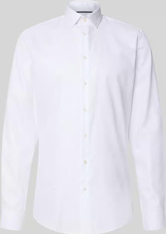 Jake*s slim fit zakelijk hemd met kentkraag - Foto 2