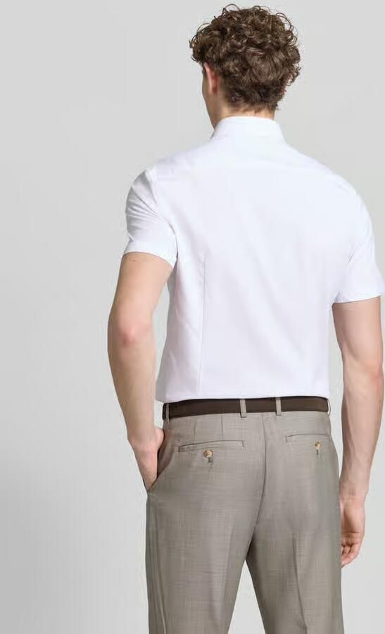 Jake*s slim fit zakelijk hemd met kentkraag - Foto 2