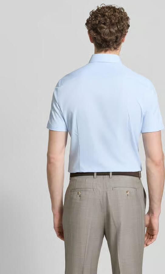 Jake*s slim fit zakelijk hemd met kentkraag