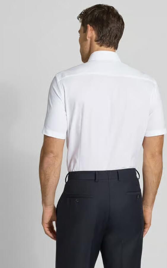 Jake*s slim fit zakelijk hemd met kentkraag