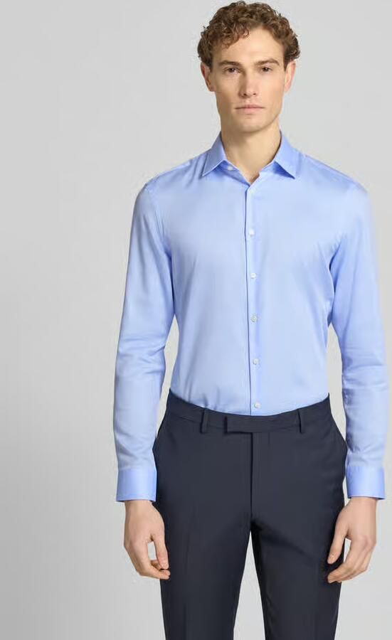 Jake*s Super slim fit zakelijk overhemd met knoopsluiting - Foto 3