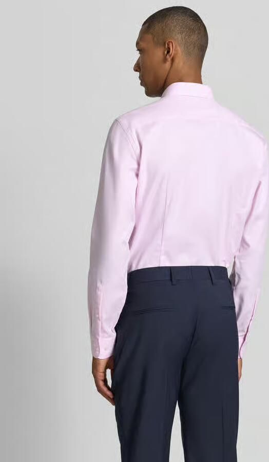 Jake*s slim fit zakelijk hemd met kentkraag - Foto 3