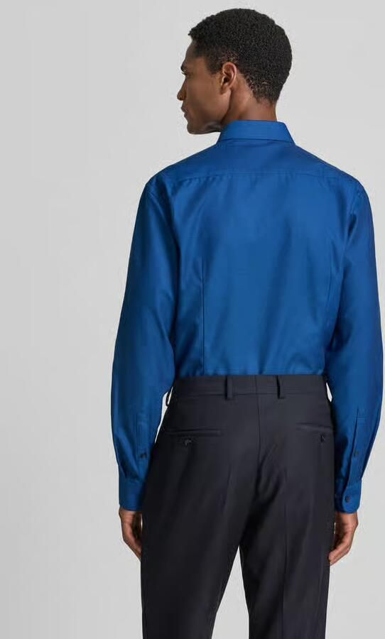 Jake*s slim fit zakelijk hemd met kentkraag