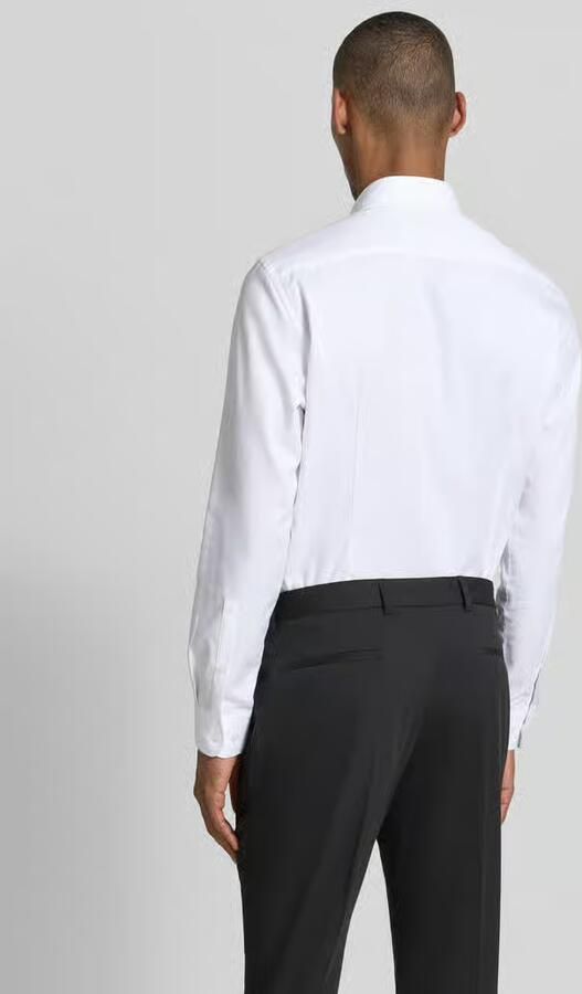 Jake*s slim fit zakelijk hemd met kentkraag - Foto 3