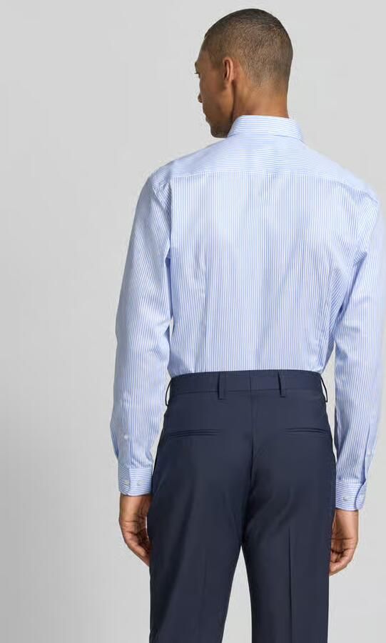 Jake*s slim fit zakelijk hemd met kentkraag - Foto 2