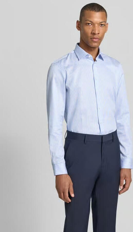 Jake*s slim fit zakelijk hemd met kentkraag - Foto 3