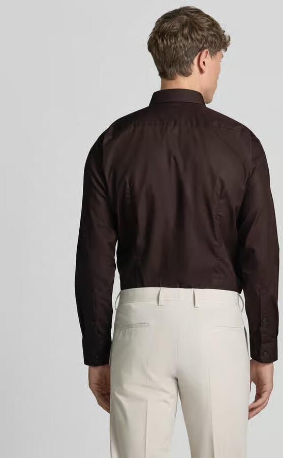 Jake*s slim fit zakelijk hemd met kentkraag - Foto 2