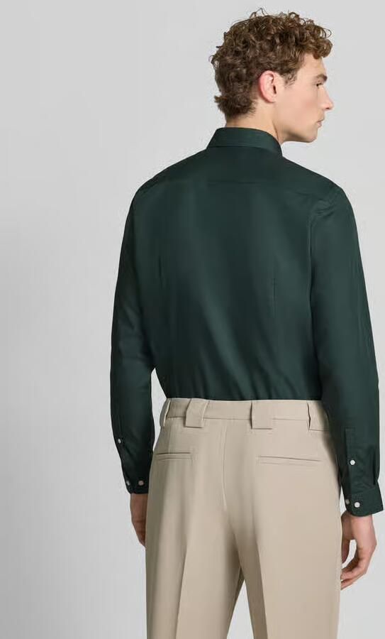 Jake*s slim fit zakelijk hemd met kentkraag - Foto 3