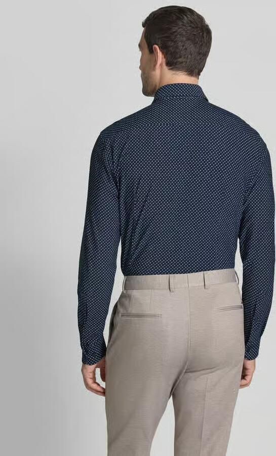 Jake*s slim fit zakelijk hemd met kentkraag - Foto 3