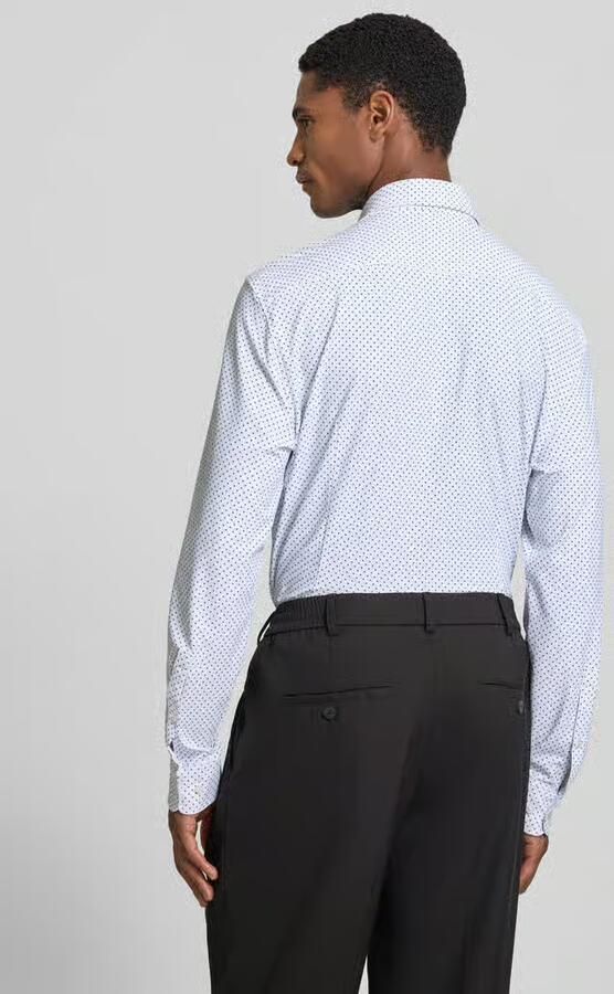 Jake*s slim fit zakelijk hemd met kentkraag - Foto 2