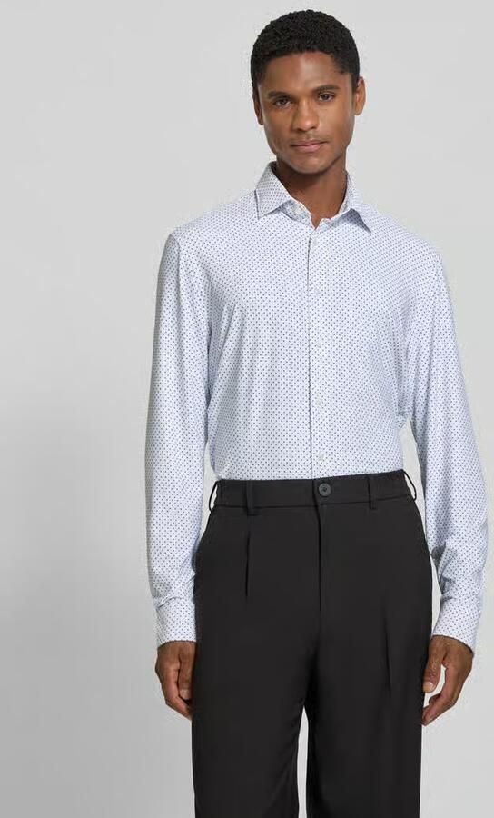 Jake*s slim fit zakelijk hemd met kentkraag - Foto 3