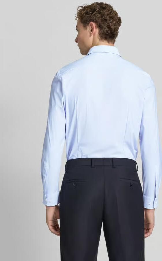 Jake*s slim fit zakelijk hemd met kentkraag - Foto 2
