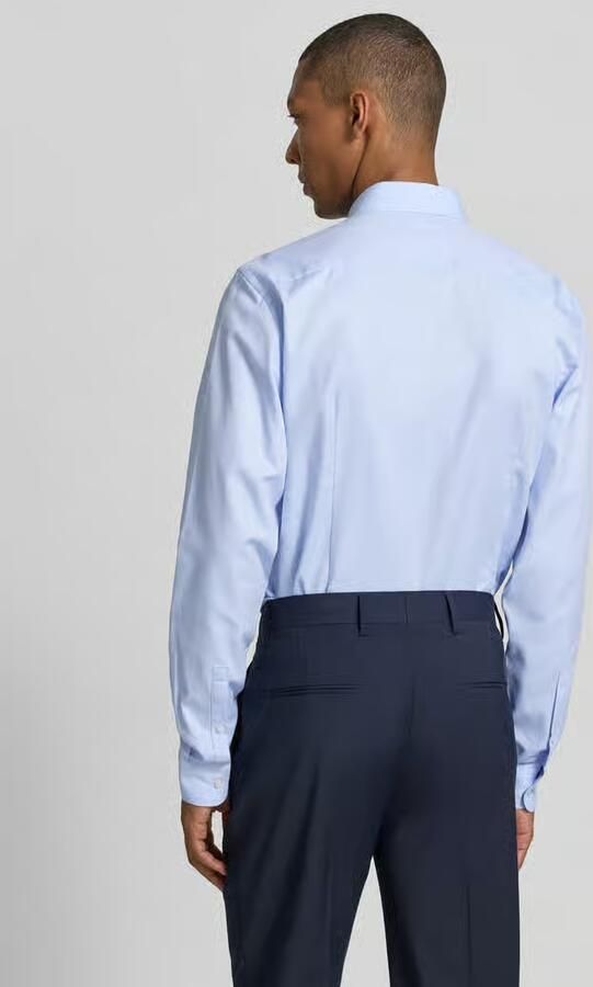 Jake*s slim fit zakelijk hemd met kentkraag - Foto 2