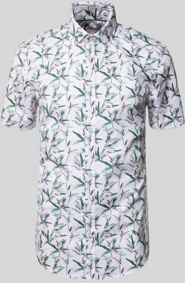 Jake*s slim fit zakelijk hemd van katoen met kentkraag - Foto 2