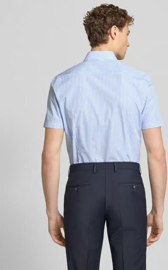 Jake*s slim fit zakelijk hemd van katoen met kentkraag - Foto 2