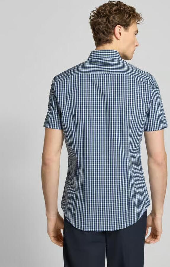 Jake*s slim fit zakelijk hemd van katoen met kentkraag