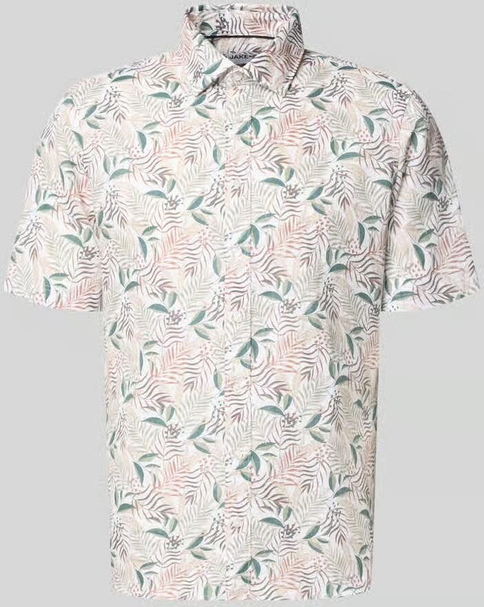 Jake*s Slim fit zakelijk Hemd van linnenmix met Kentkraag - Foto 2