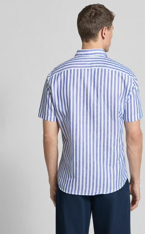Jake*s Slim fit zakelijk Hemd van linnenmix met Kentkraag - Foto 2