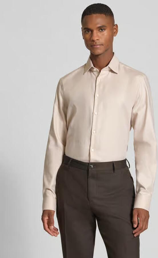 Jake*s Slim fit zakelijk hemd van puur katoen - Foto 2