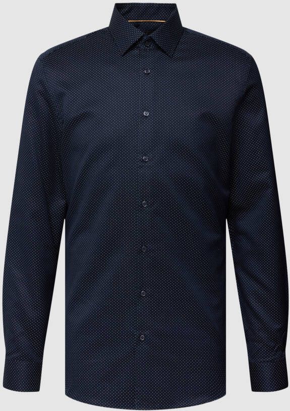 Jake*s Slim fit zakelijk overhemd met all-over motief