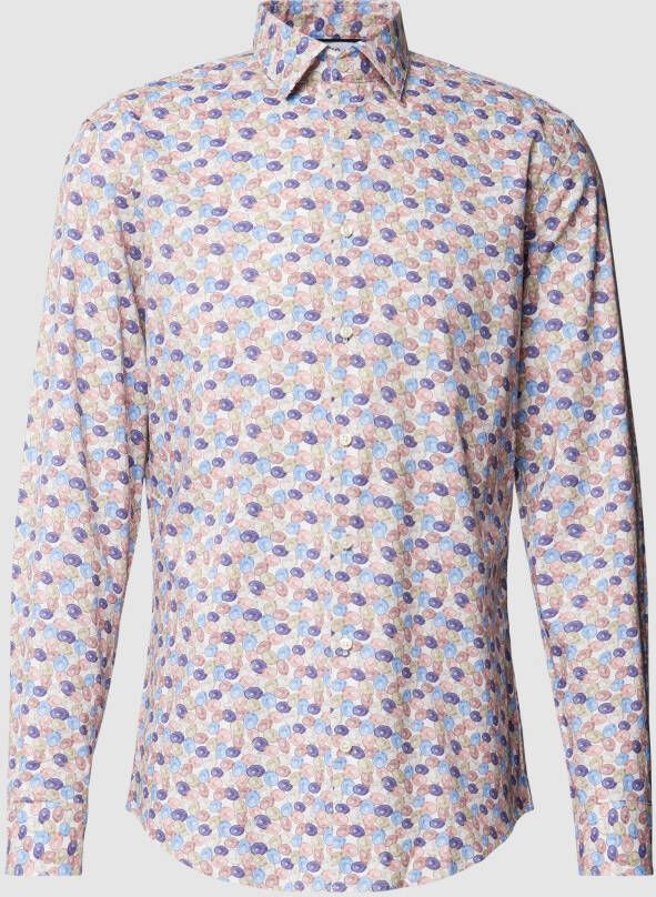 Jake*s Slim fit zakelijk overhemd met all-over motief
