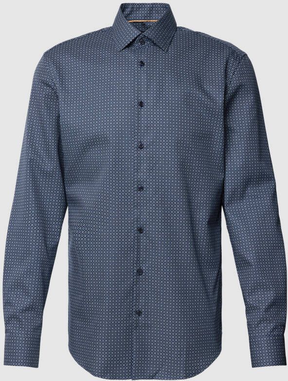 Jake*s Slim fit premium overhemd met all-over motief