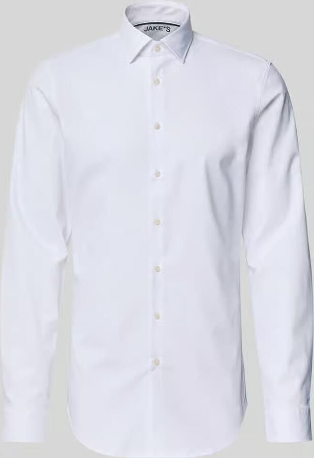 Jake*s Slim fit zakelijk overhemd met extra lange mouwen