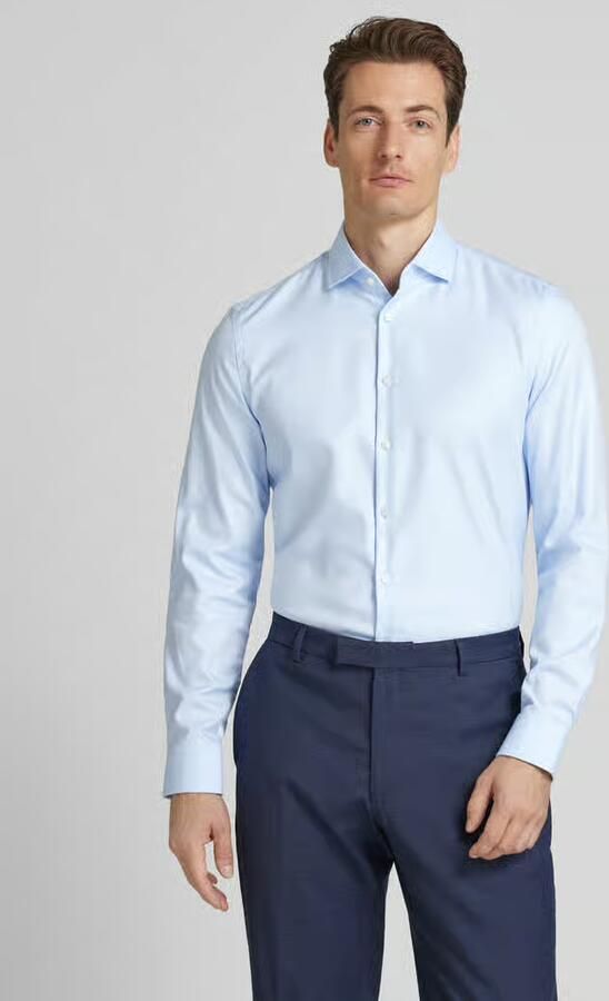 Jake*s Slim fit zakelijk overhemd van premium kwaliteit - Foto 3