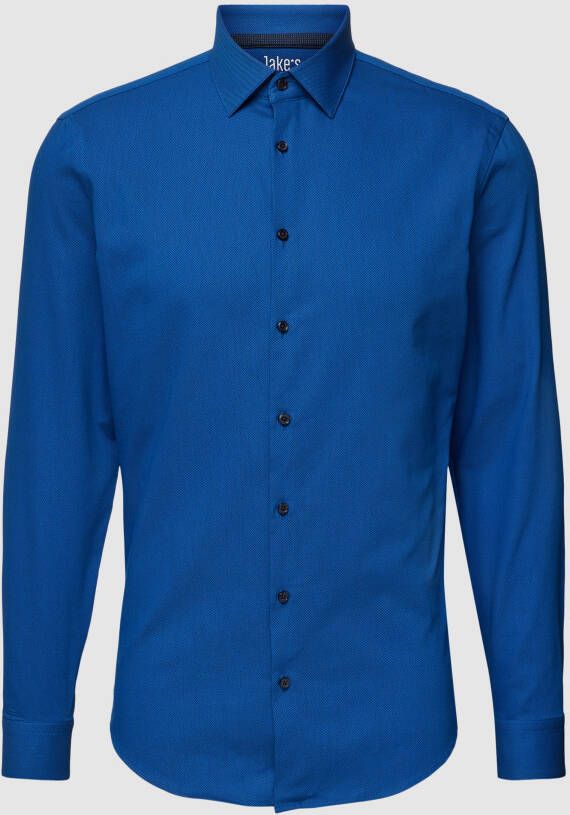 Jake*s Slim fit zakelijk overhemd met kentkraag