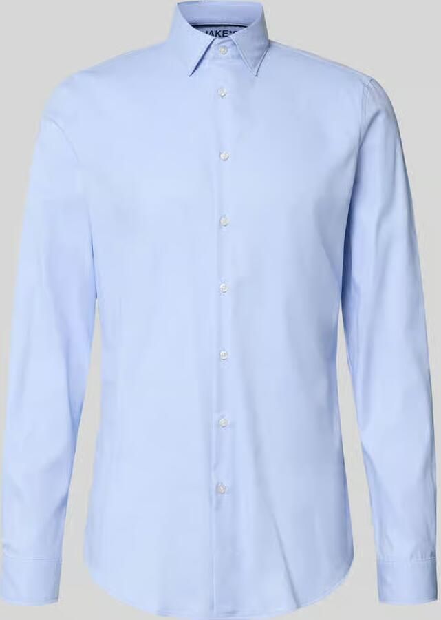 Jake*s Slim fit zakelijk overhemd met kentkraag en extra lange mouwen - Foto 2