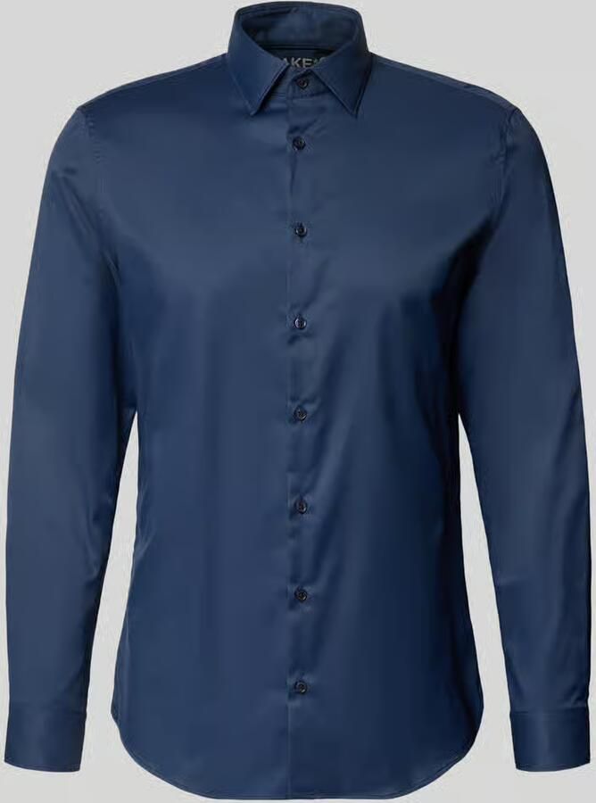 Jake*s Slim Fit business-overhemd met Kentkraag