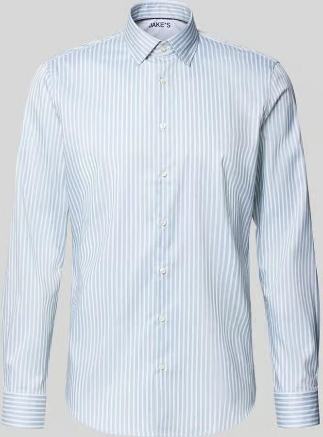 Jake*s Slim fit zakelijk overhemd met Kentkraag