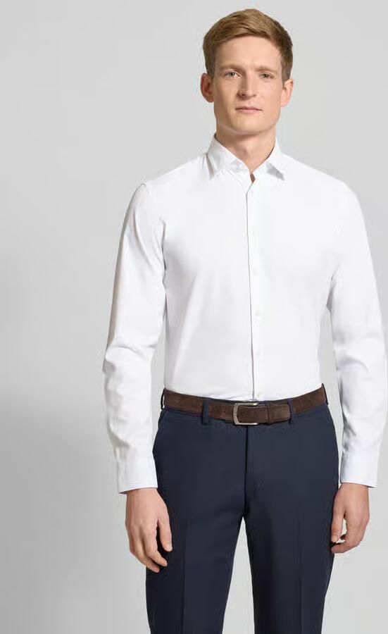 Jake*s Slim fit zakelijk overhemd met kentkraag - Foto 2