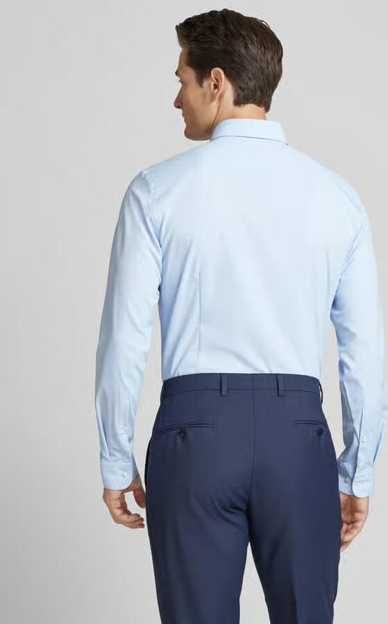 Jake*s Slim fit zakelijk overhemd met stretch - Foto 2