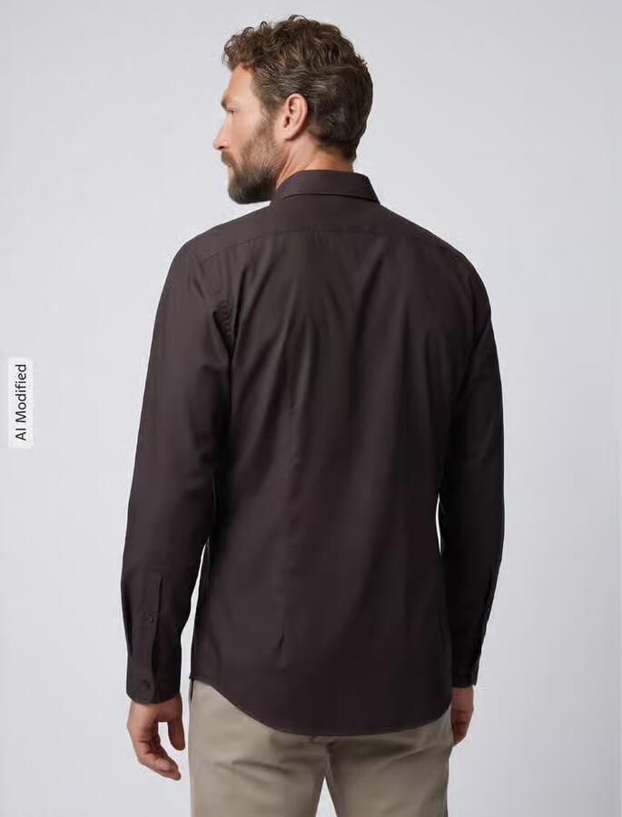 Jake*s slim fit zakelijk overhemd met kentkraag