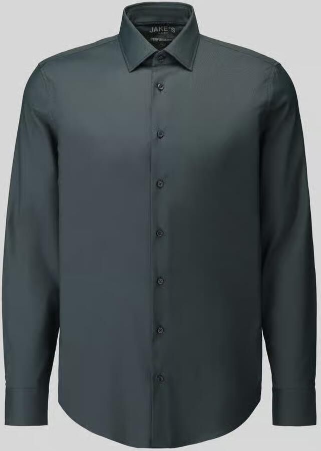 Jake*s slim fit zakelijk overhemd met kentkraag - Foto 3