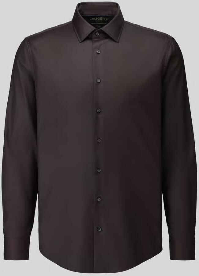 Jake*s slim fit zakelijk overhemd met kentkraag - Foto 3