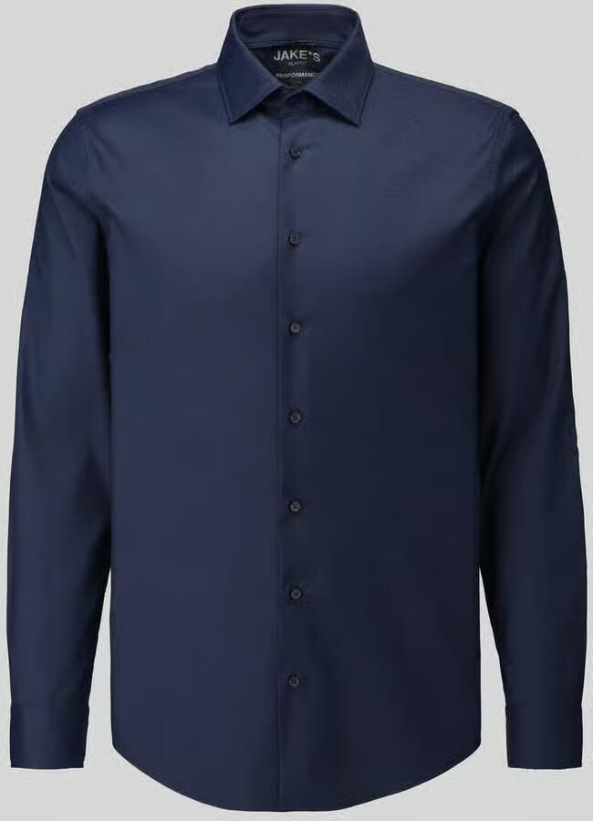 Jake*s slim fit zakelijk overhemd met kentkraag - Foto 2