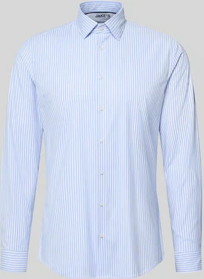 Jake*s slim fit zakelijk overhemd met kentkraag