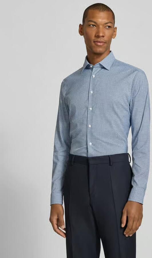 Jake*s Slim fit zakelijk overhemd met kentkraag - Foto 3