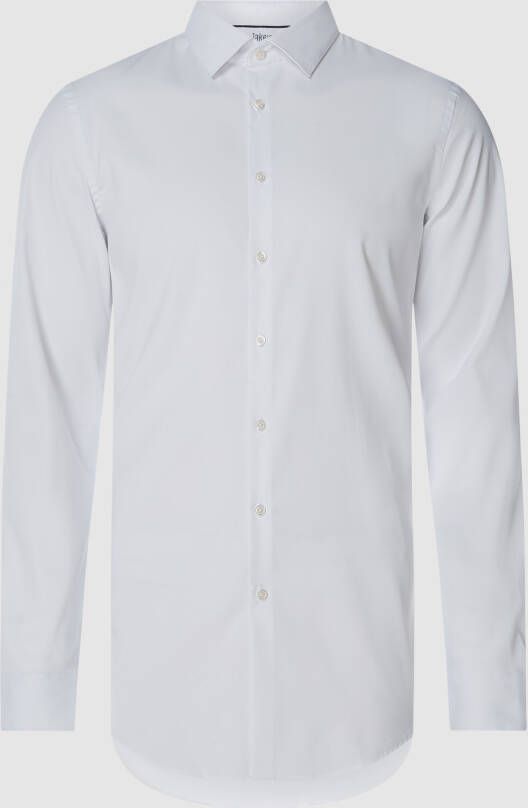 Jake*s Slim fit zakelijk overhemd met stretch en extra lange mouwen