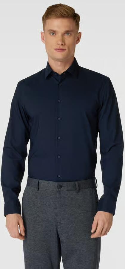 Jake*s Slim Fit business-overhemd met Kentkraag - Foto 5