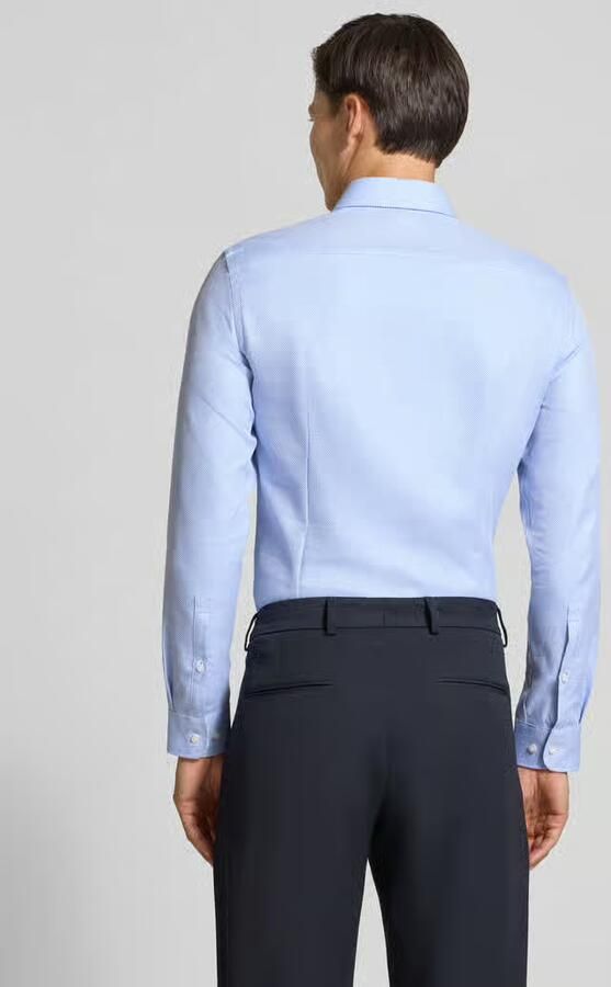 Jake*s Slim fit zakelijk overhemd met structuurlook