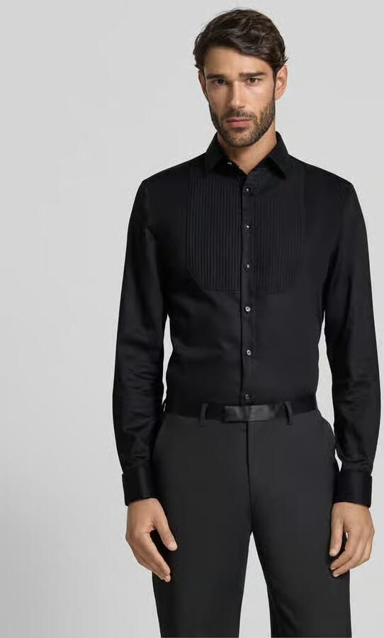 Jake*s Slim fit zakelijk overhemd van katoen - Foto 2