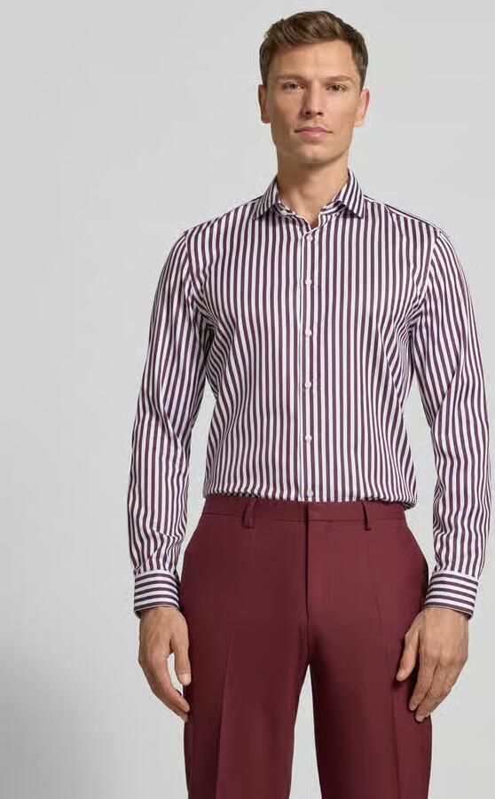 Jake*s Slim fit zakelijk overhemd van katoen met haaikraag - Foto 2