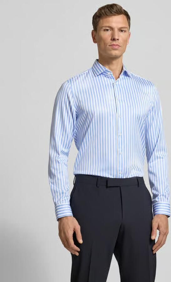 Jake*s Slim fit zakelijk overhemd van katoen met haaikraag - Foto 2